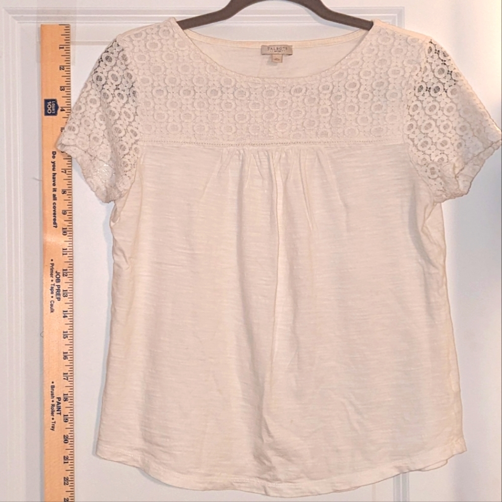 Lace detail t-shirt from Talbots